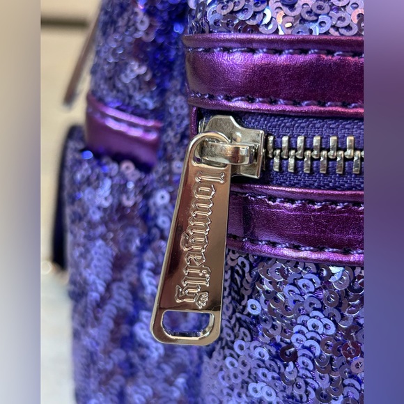 Disney Parks Loungefly Purple Potion Sequined Mini Backpack RARE - Picture 9 of 17